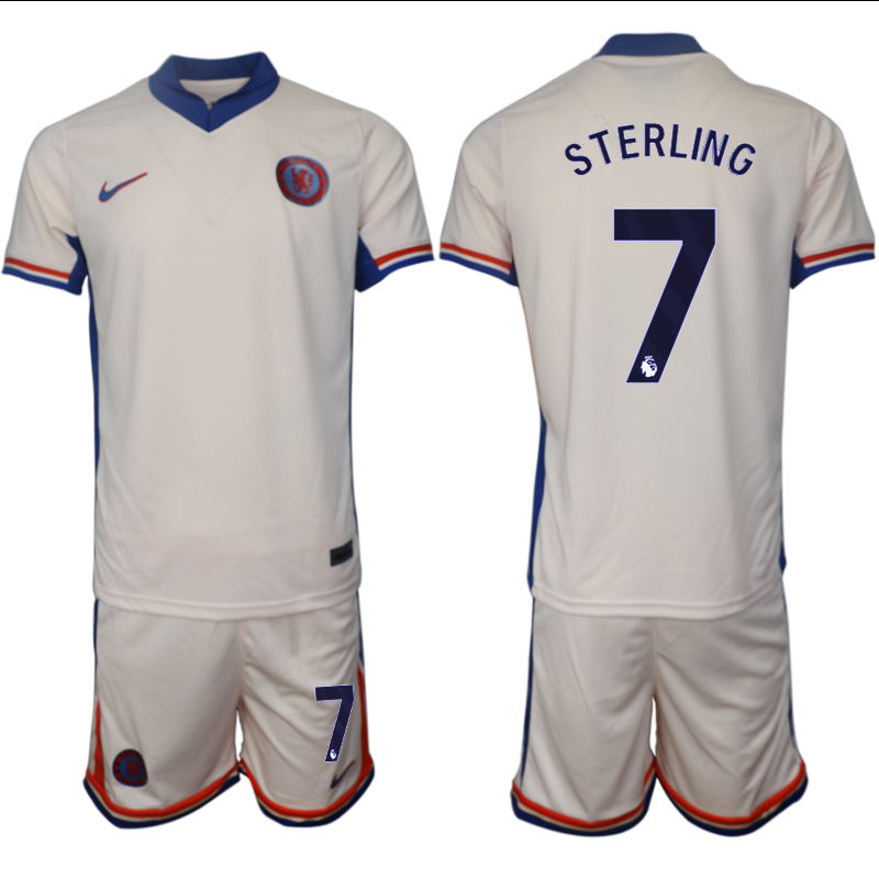 Men 2024-2025 Club Chelsea away Cream #7 Soccer Jersey->chelsea jersey->Soccer Club Jersey